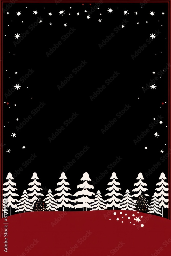 christmas greeting poster with copy space for text