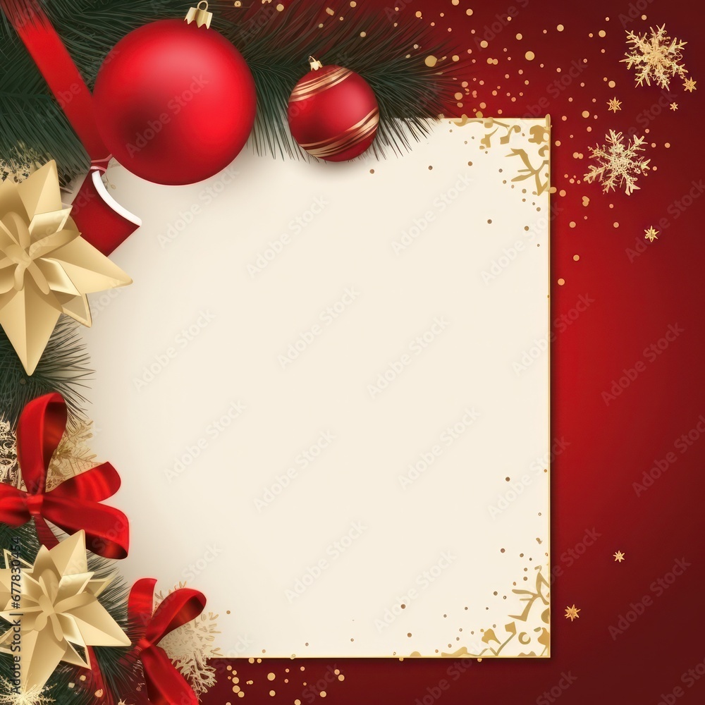 christmas greeting poster with copy space for text