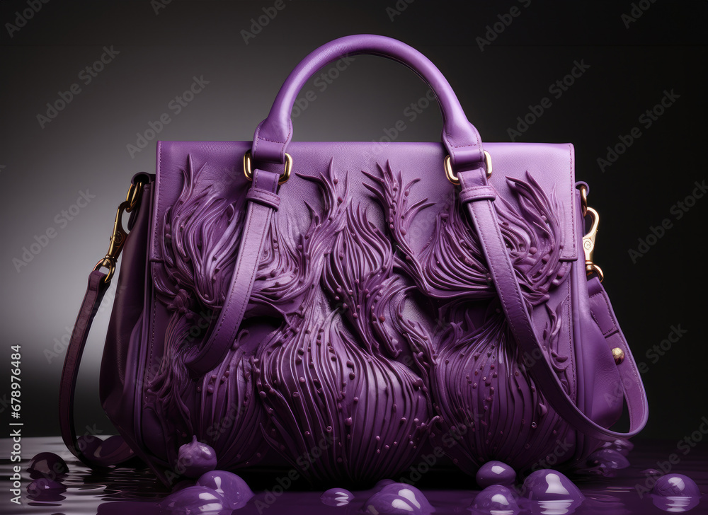 purple onion textured designer bag.