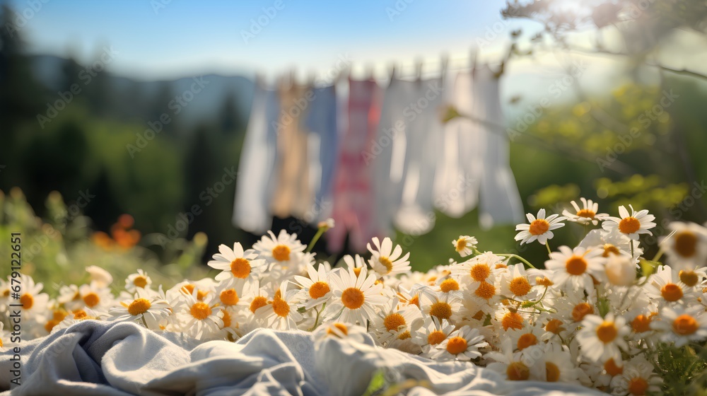 Ecofriendly, biodegradable laundry detergent in a recyclable bottle, perfect for washing clothes with a fresh, clean scent while being gentle on the environment.