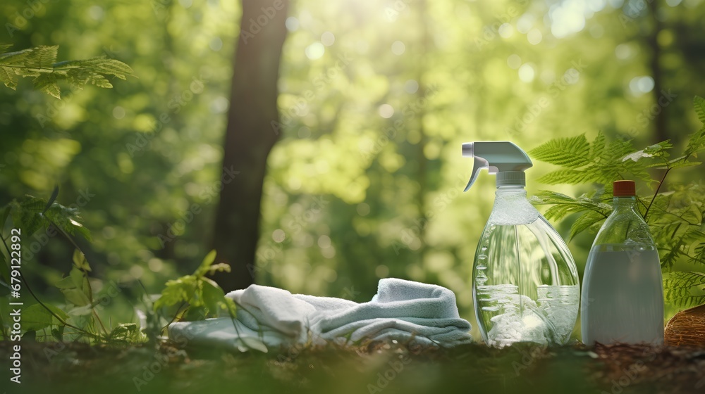 Ecofriendly, biodegradable laundry detergent in a recyclable bottle, perfect for washing clothes with a fresh, clean scent while being gentle on the environment.