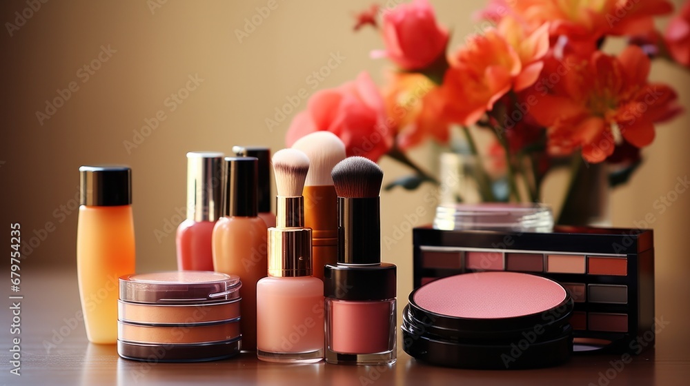 Feminine cosmetic beauty makeup cosmetics products picture