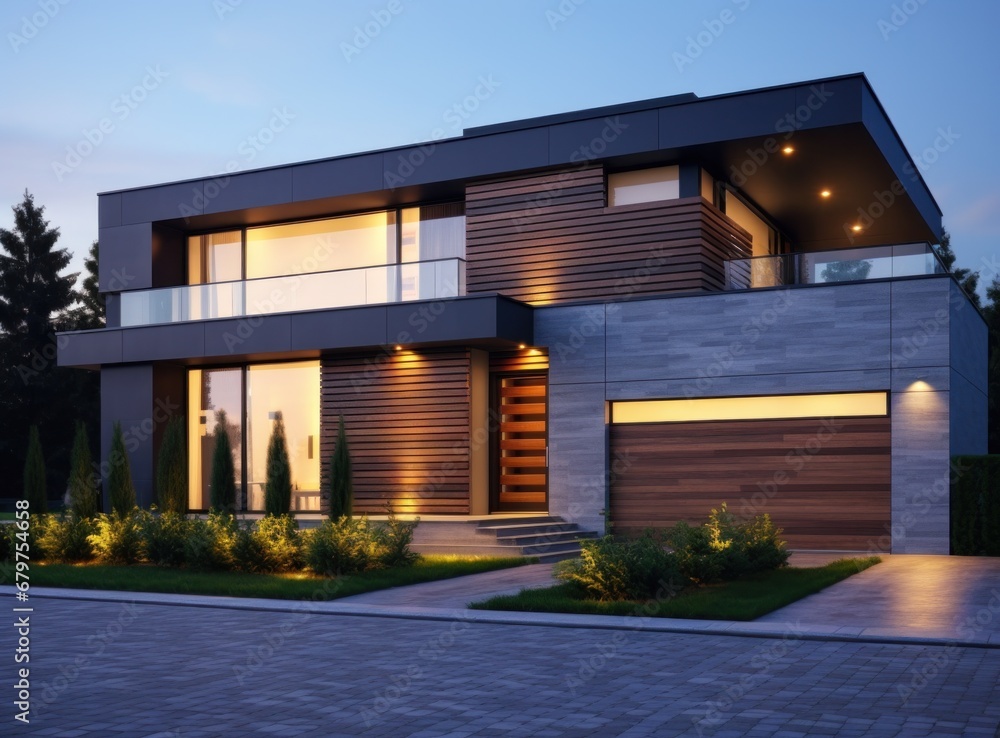 modern front exterior house.