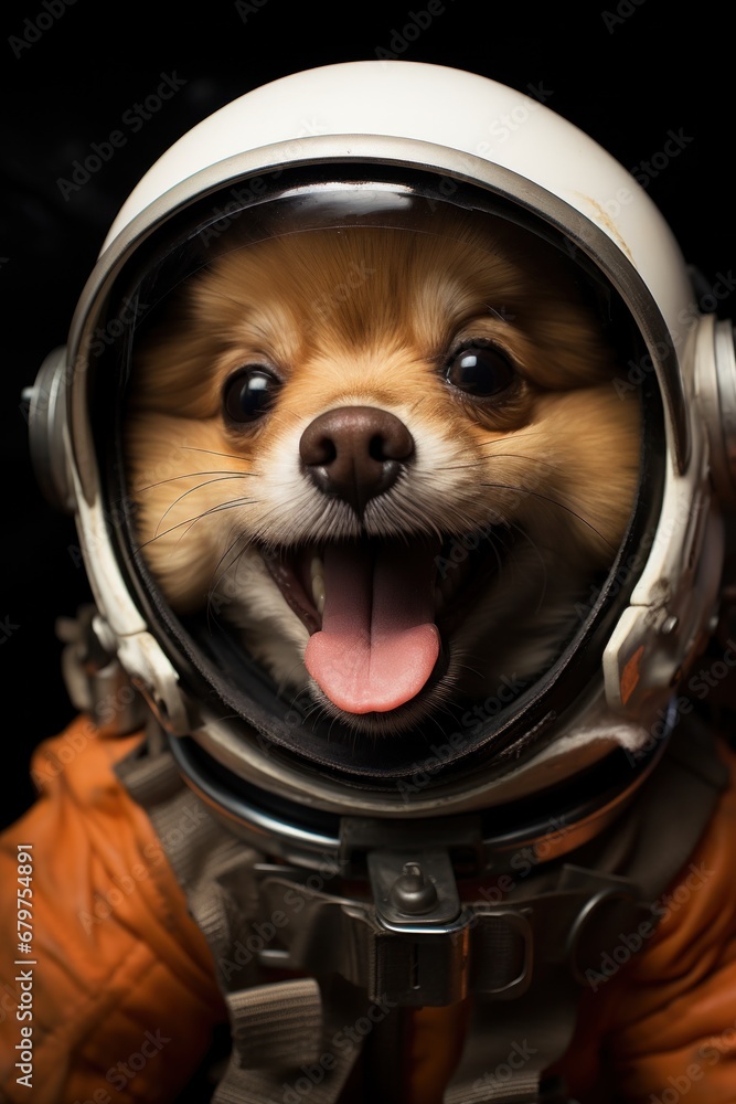 astronaut dog in space