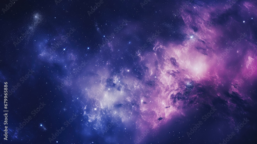 background with stars, Stars on a Dark Blue Night Sky, The cosmos filled with countless stars, blue space	 