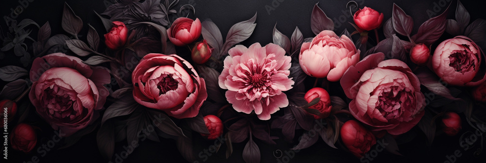 Beautiful pink and red colored flower background