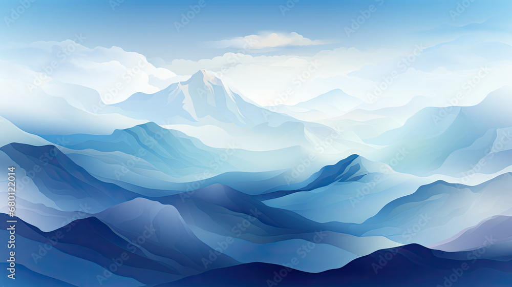 abstract blue iceberg mountains, Big blue iceberg. Vector illustration