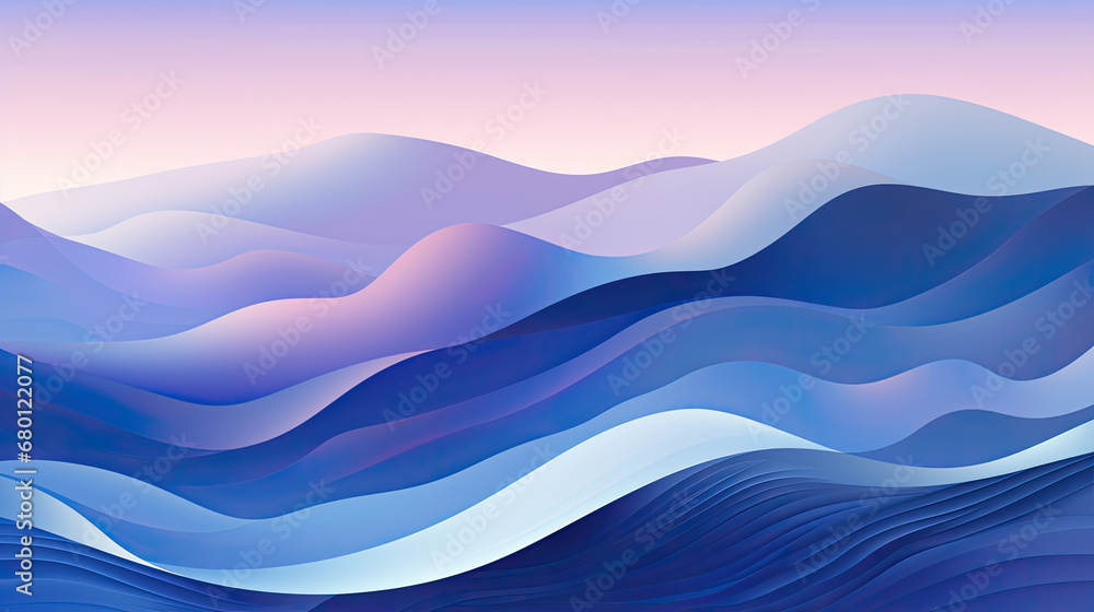 abstract blue iceberg mountains, Big blue iceberg. Vector illustration