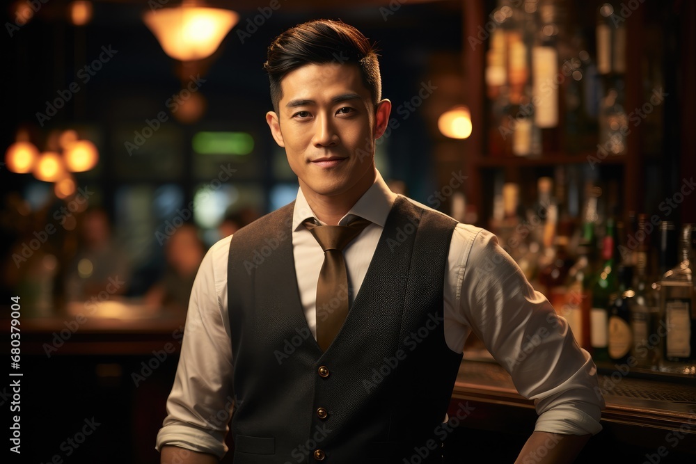 Handsome Chinese bartender.