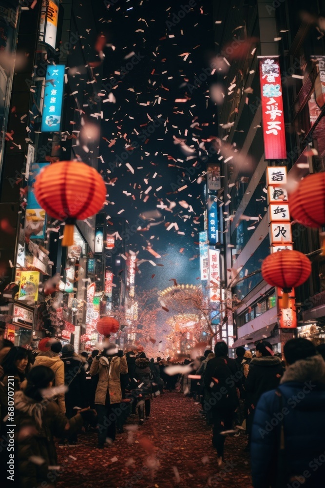 An image of people celebrating the new year in Japan