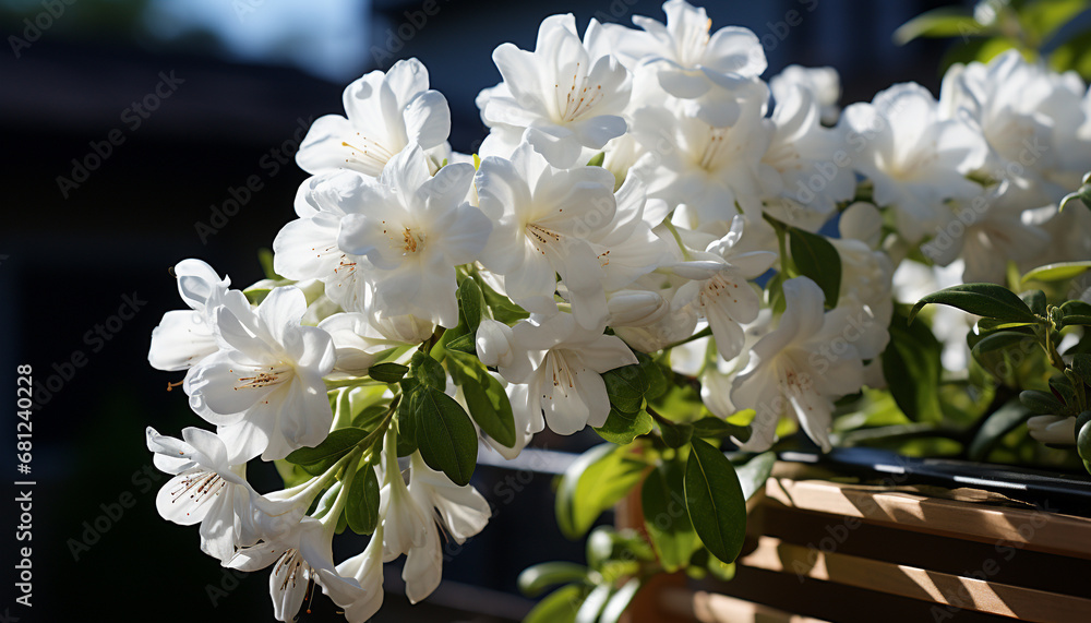 Freshness of nature in a bouquet of multi colored flowers generated by AI