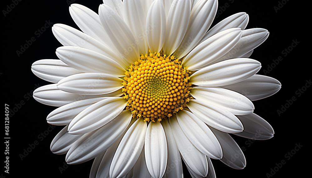 Yellow daisy, vibrant beauty in nature, focus on foreground generated by AI