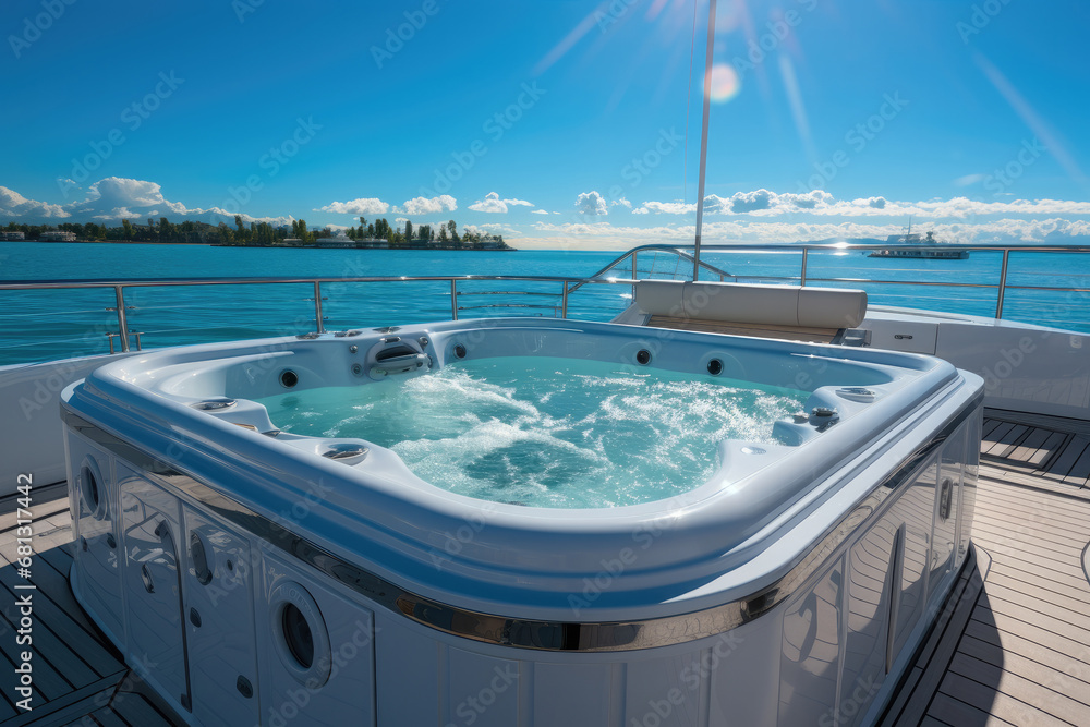 Bathtub on a luxury private yacht.