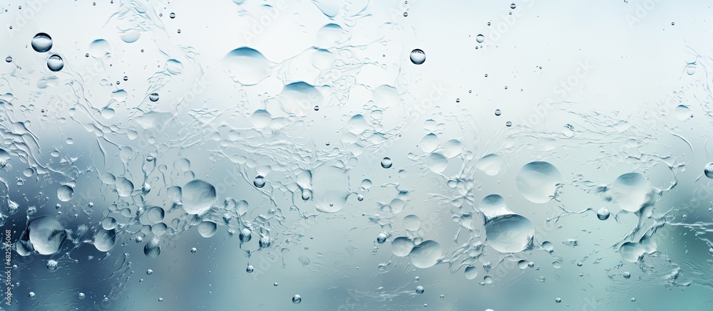 Intrigued by the abstract patterns of the waters texture, a scientist observed the mesmerizing white wallpaper, as a splash created a scientific display of rain in the environment. Watching each