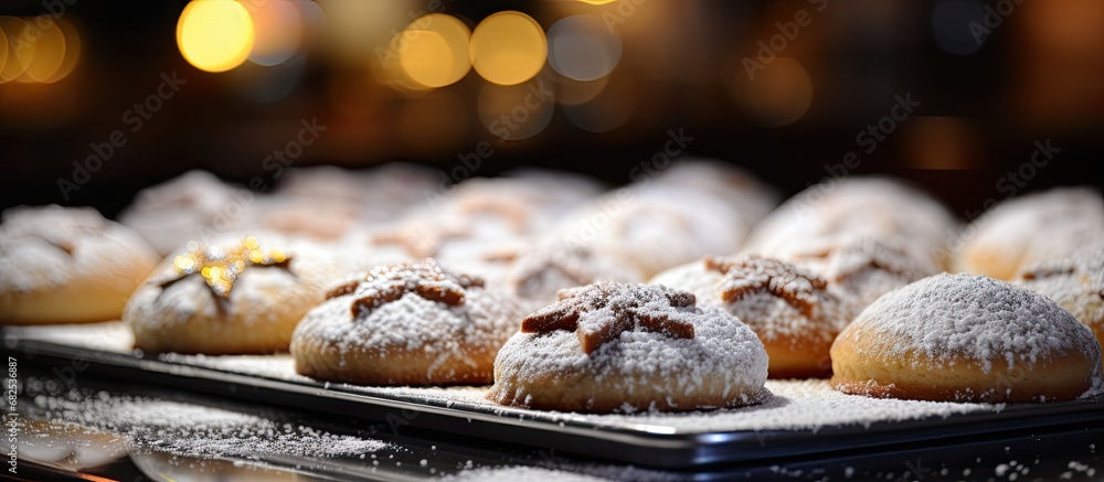 In the midst of a wintry Christmas, a sparkling star adorned the sky, while inside, the comforting aroma of traditional baked cookies filled the air, blending the scents of flour, eggs, and vanilla